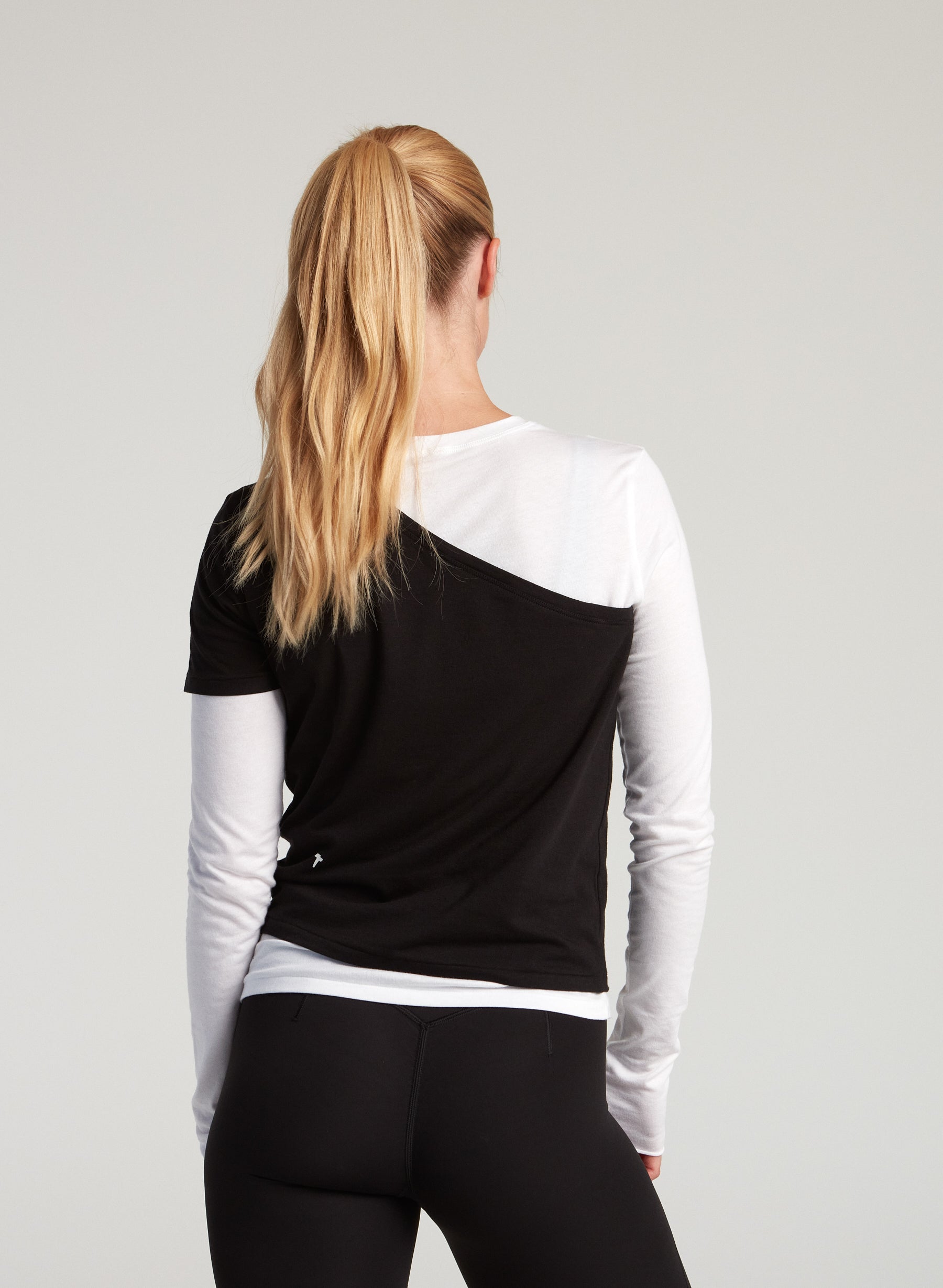 Off The Shoulder Tee Shirt - Black