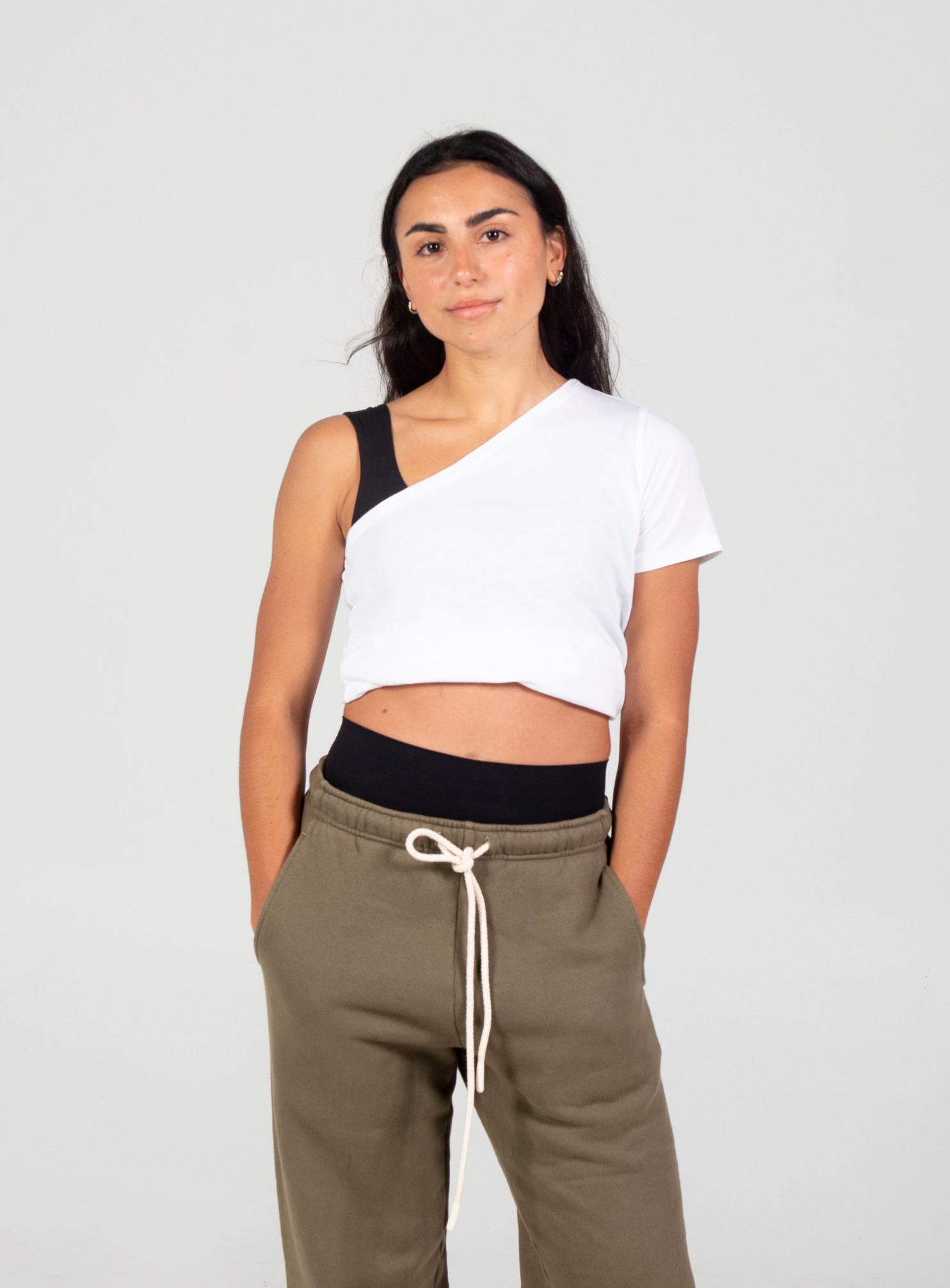 Off The Shoulder Tee Shirt - White