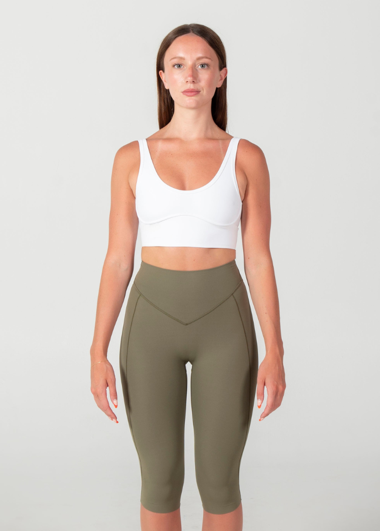 Studio Long Line Bra - White