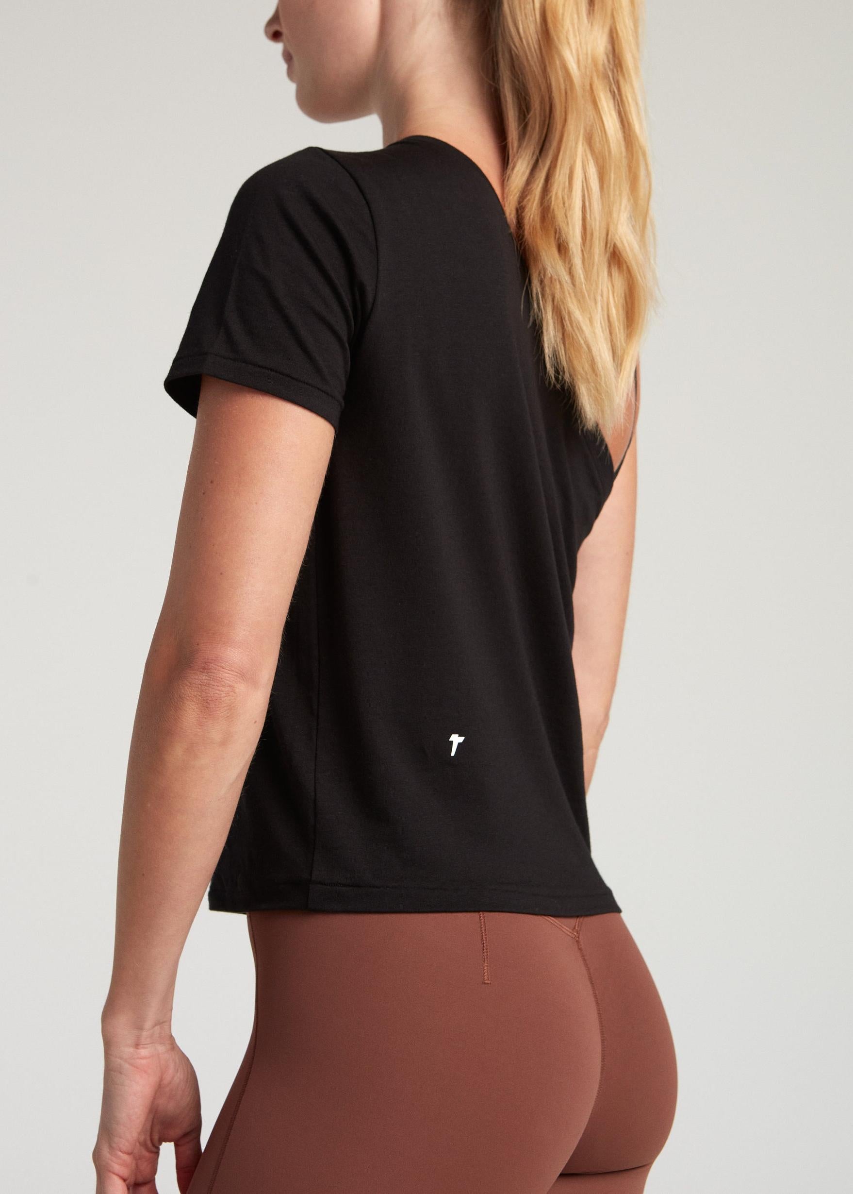 Off The Shoulder Tee Shirt - Black