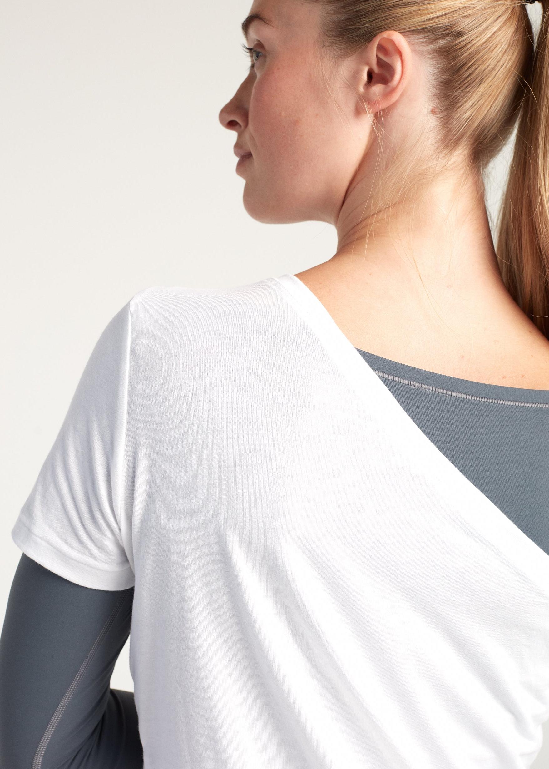 Off The Shoulder Tee Shirt - White