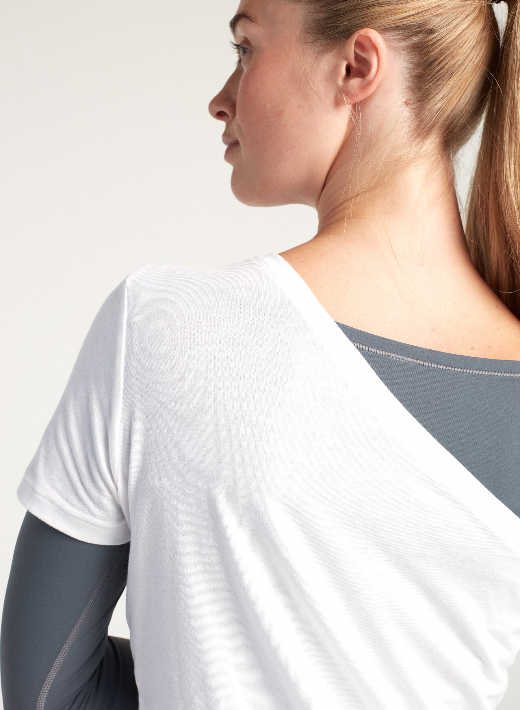 Off The Shoulder Tee Shirt - White